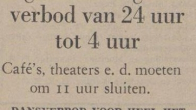 Strengstens verboten: dansverbod ingevoerd door de Duitsers